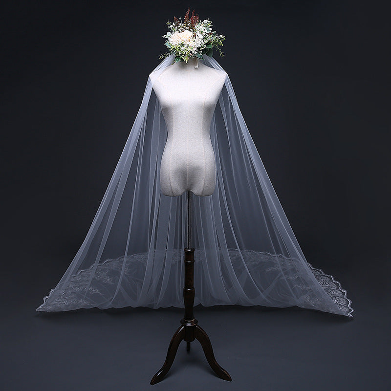 Elegant Cathedral-Style Bridal Veil