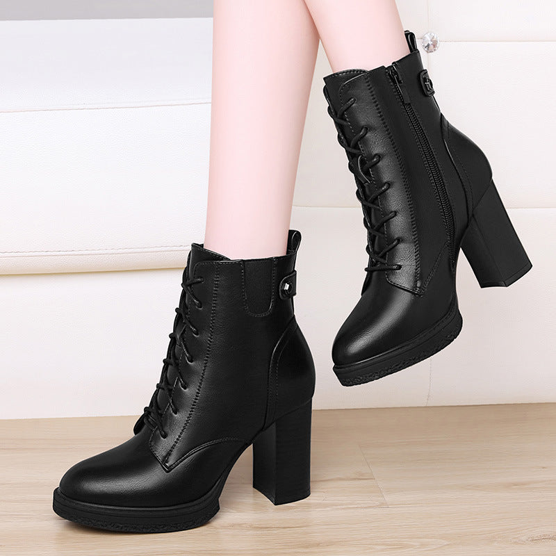 British Style Women's High Heel Boots