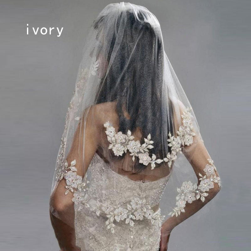 Short Lace Wedding Veil