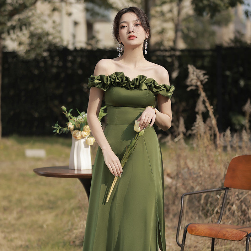 Elegant Green Bridesmaid Dress