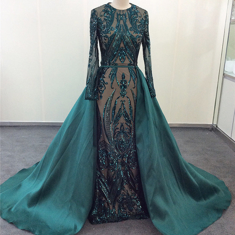 Dark Green Evening Wedding Dress