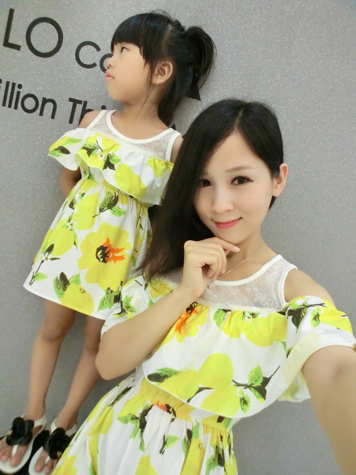 Matching Floral Print Dress for Women and Girls