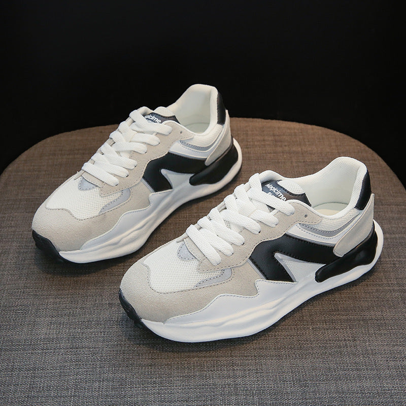 Korean Style Breathable Women’s White Sneakers