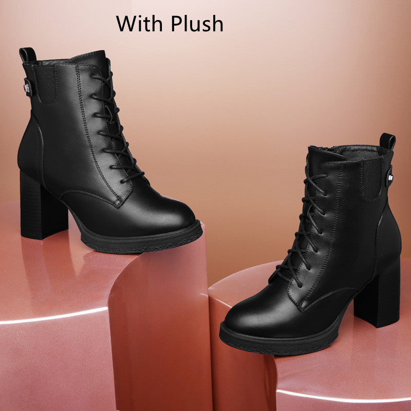 British Style Women's High Heel Boots