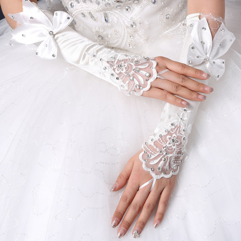 Elegant Bridal Hook Finger Gloves