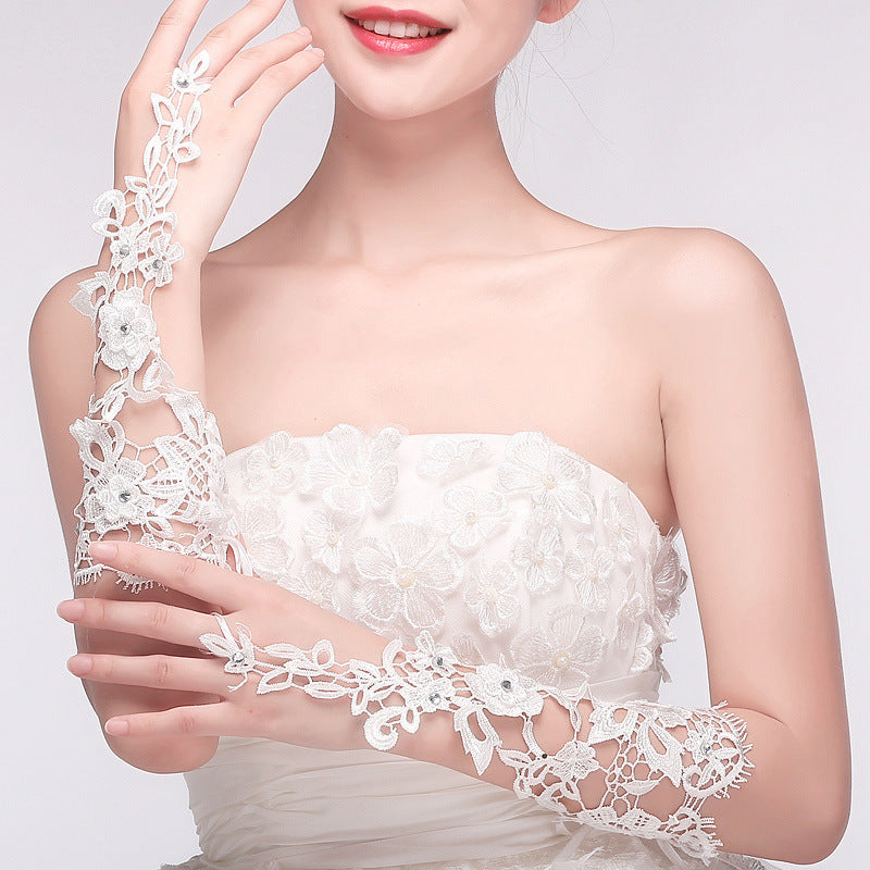 Elegant Knitted Wedding Dress Gloves