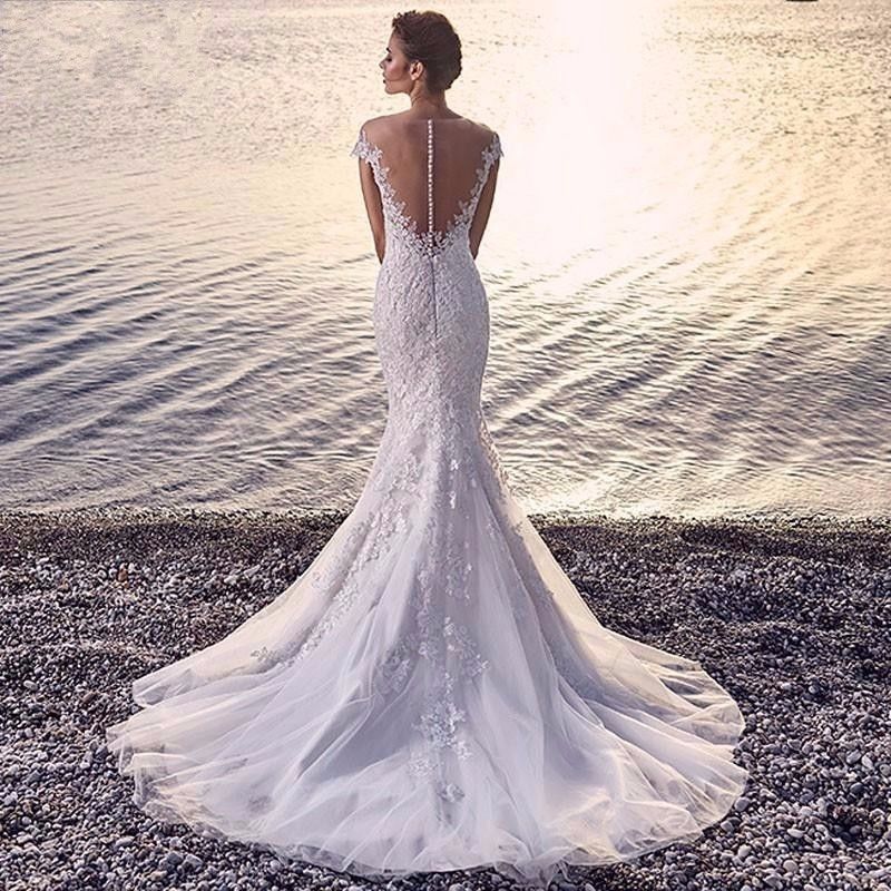 Elegant Lace A-Line Wedding Dress