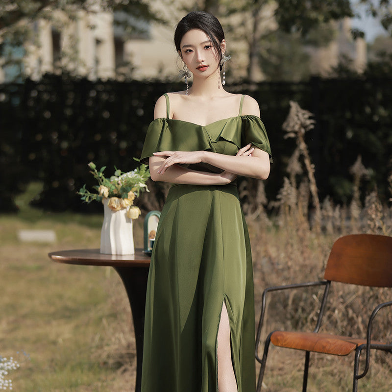 Elegant Green Bridesmaid Dress