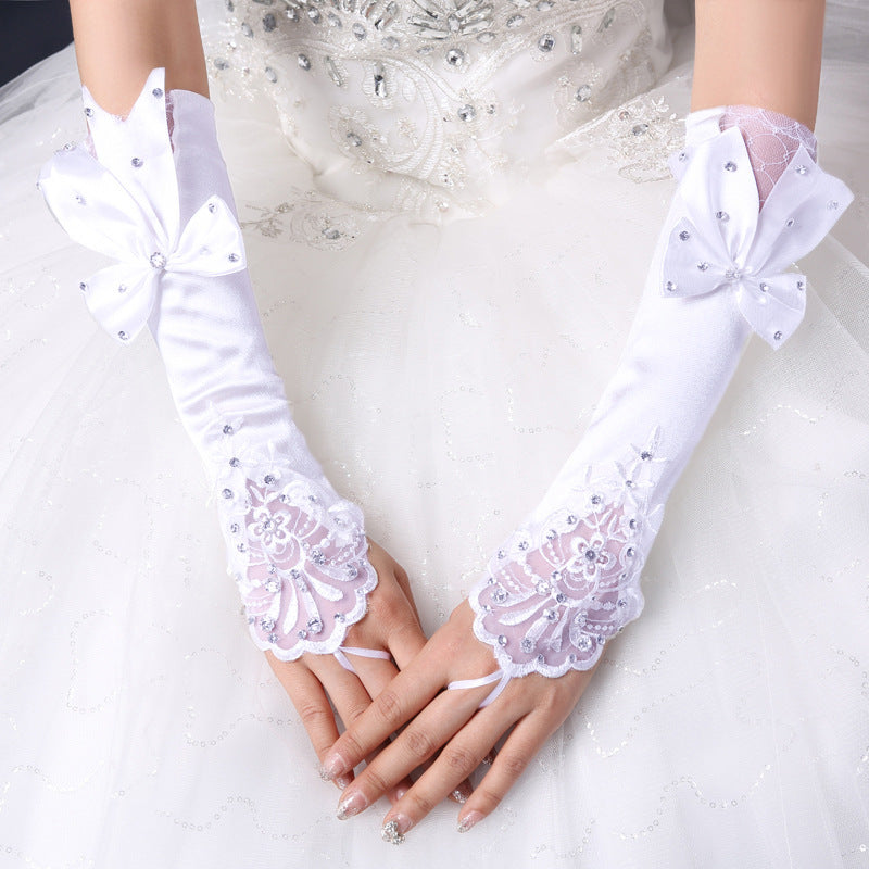 Elegant Bridal Hook Finger Gloves